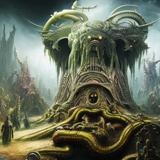 Cthulhu Monster in Jar: Dark Underwater Masterpiece