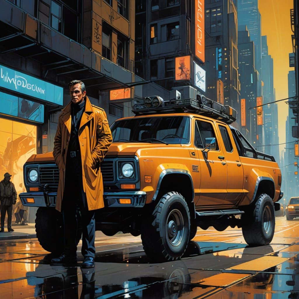 Futuristic Ranger in Syd Mead Concept Art