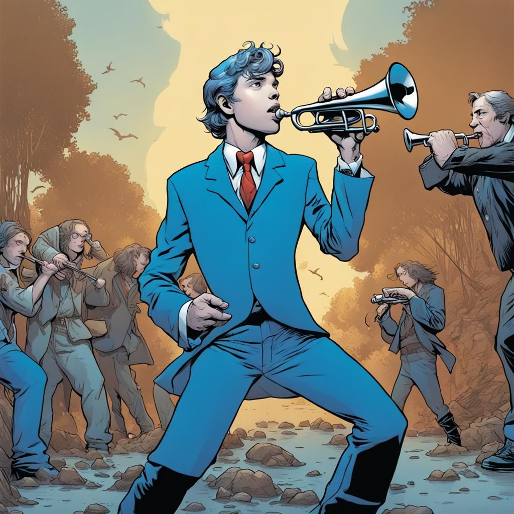 Boy Blue Blows His Horn: Fables Comic Art