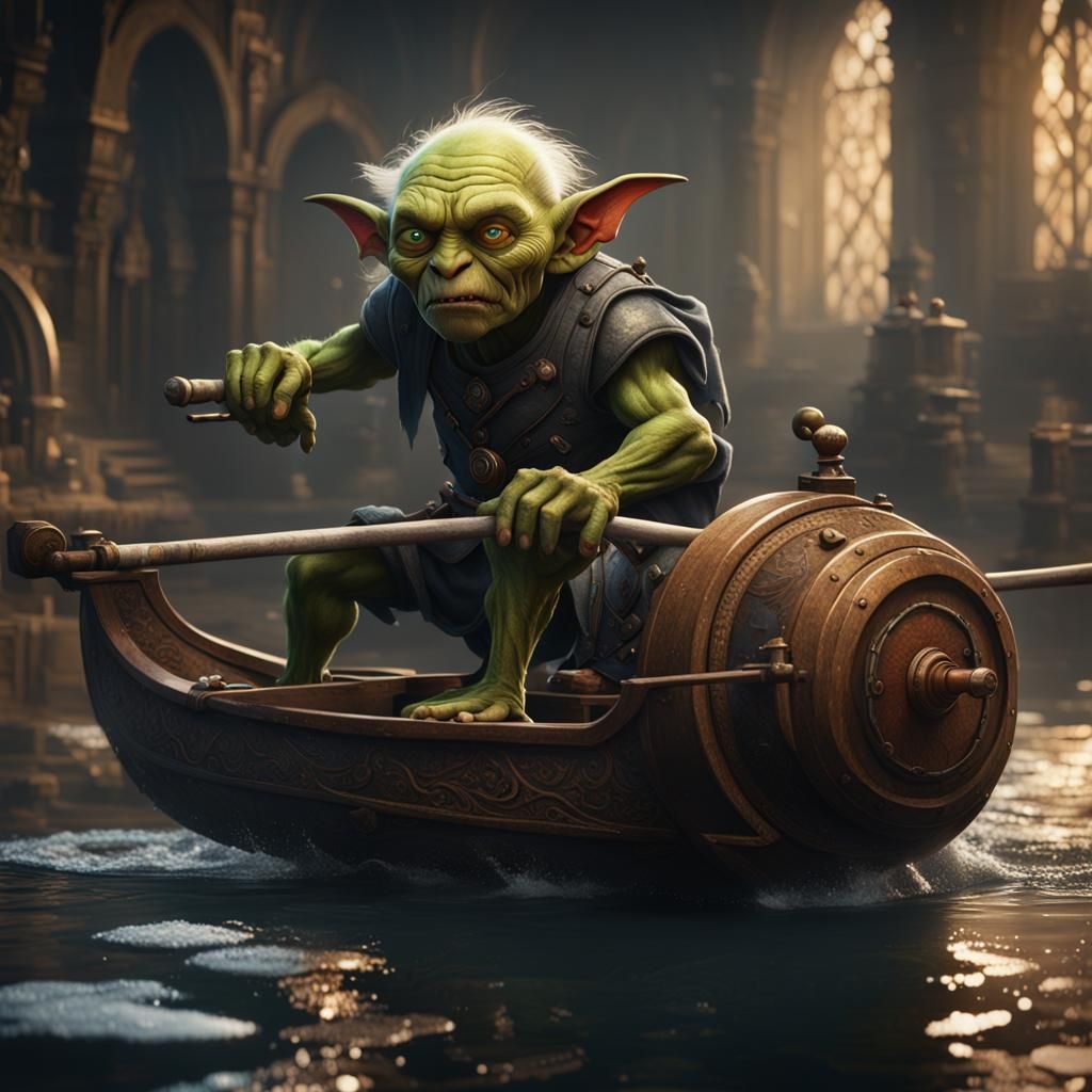 Goblin Steampunk Rowing Machine Concept Art