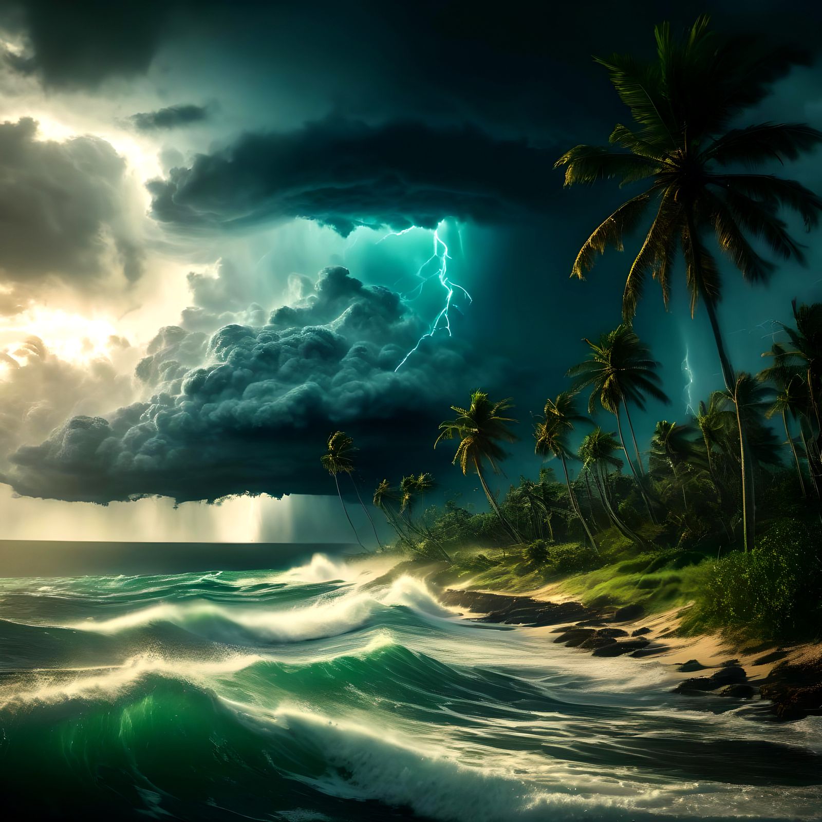 Tropical Hurricane in Cinematic Style