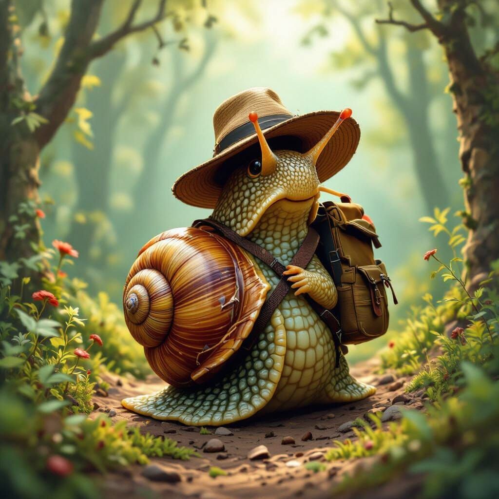 Snail's Forest Journey: Whimsical Adventure