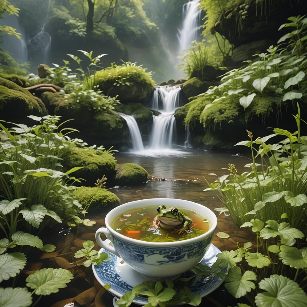 Frog Beckons Viewer to Mystical River Soup