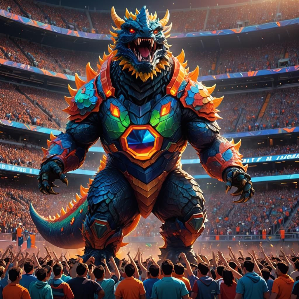 Kaiju in Football Jersey Concept Art