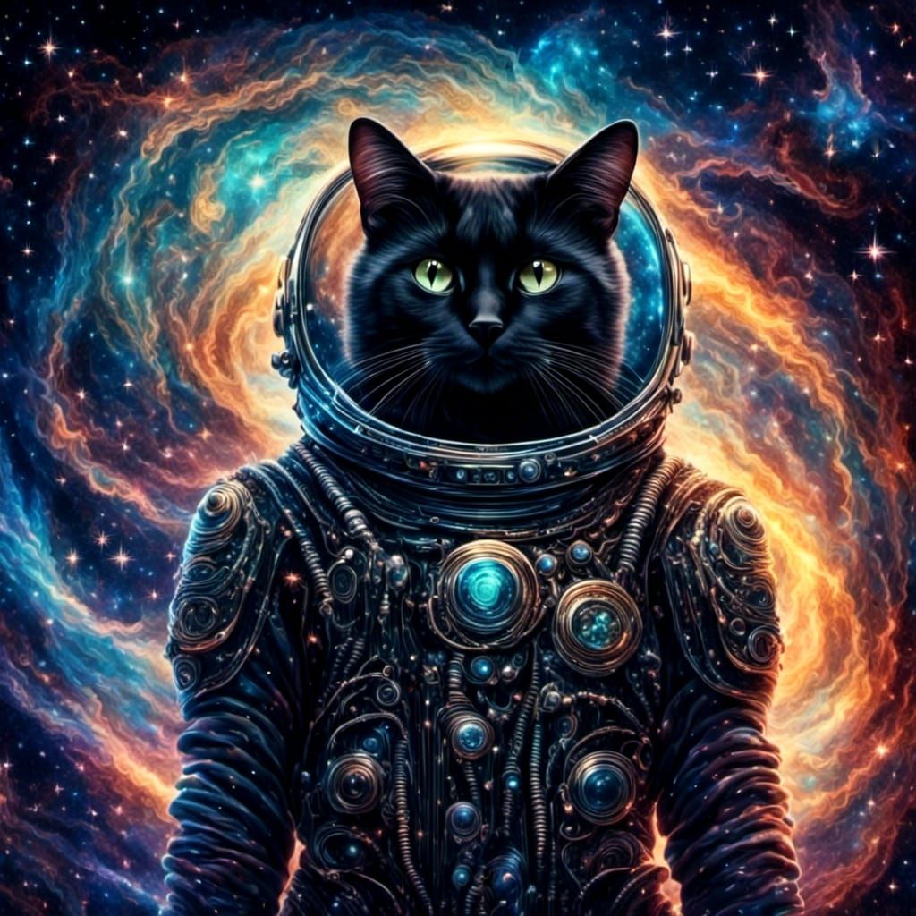 Celtic Cats in Space Suits: Hyperreal AI Art
