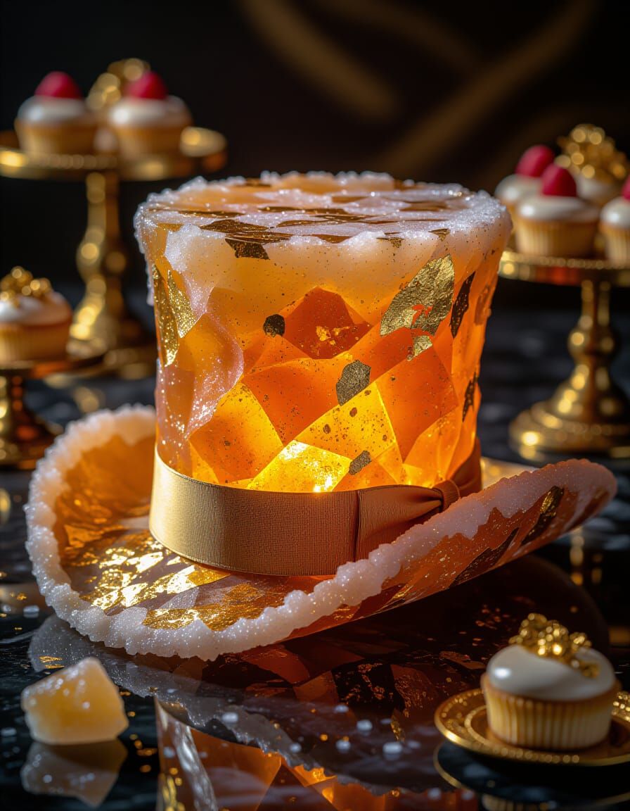 Edible Amber Rock Candy Top Hat Masterpiece