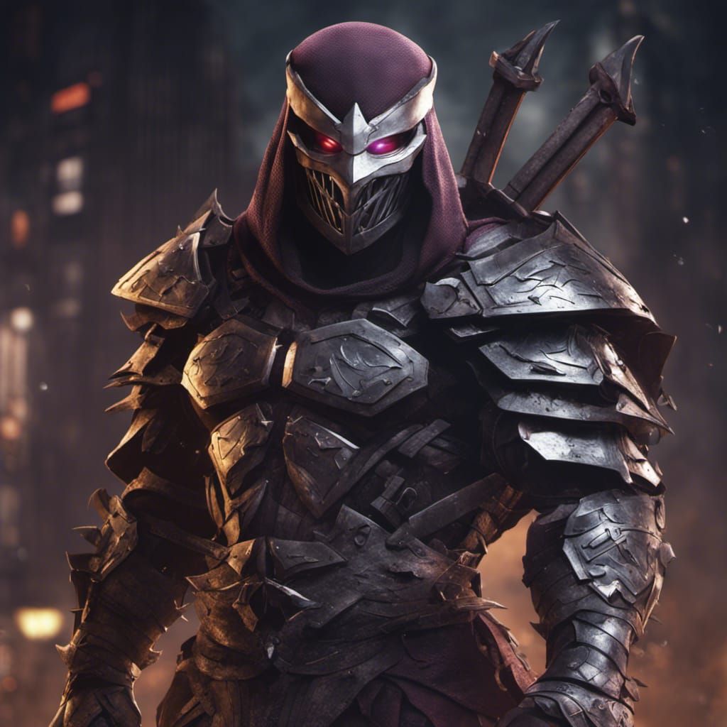 Gender-Swapped Shredder: Detailed Matte Painting