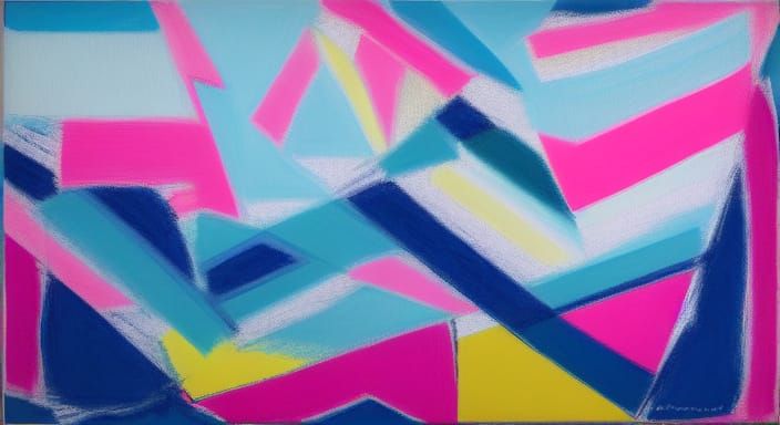 Color Field Painting with Wild Brushstrokes