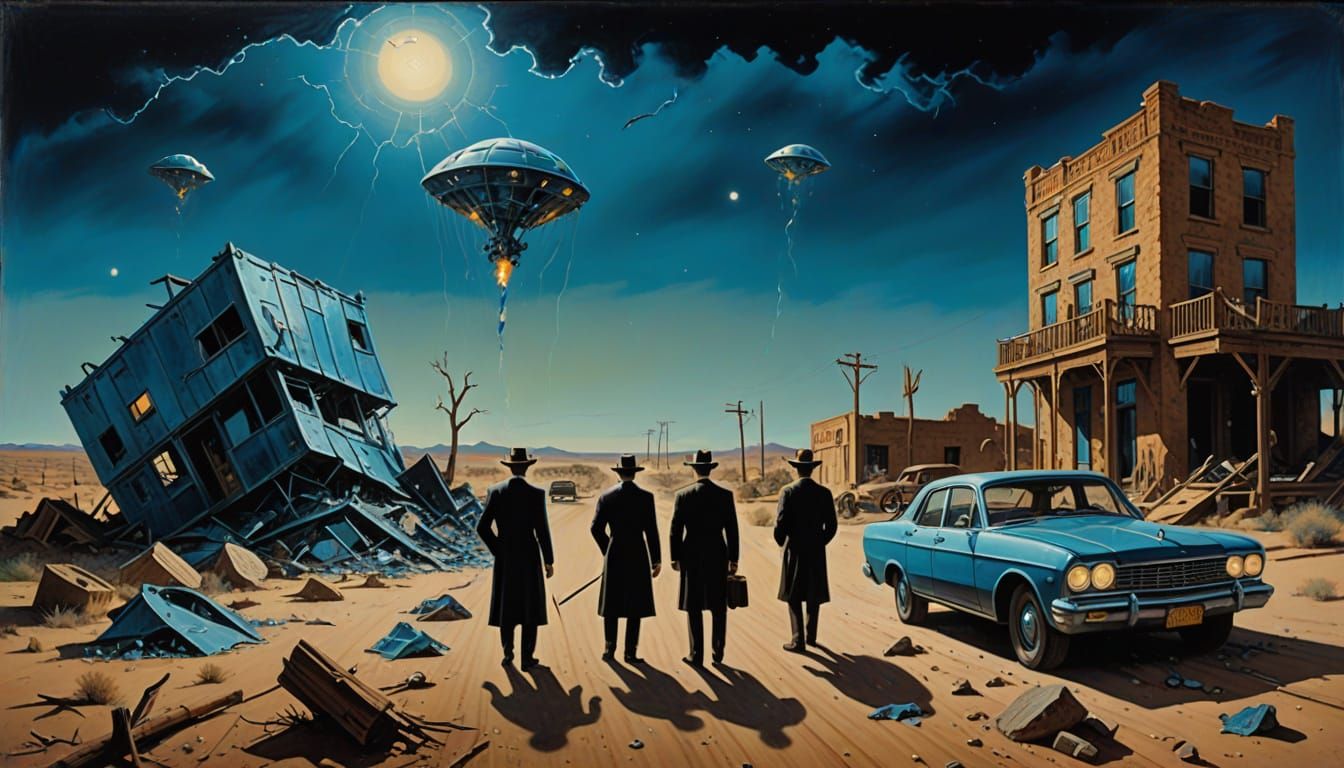 1897 Texas Town Cosmic Mystery: MIB Investigates Wreckage