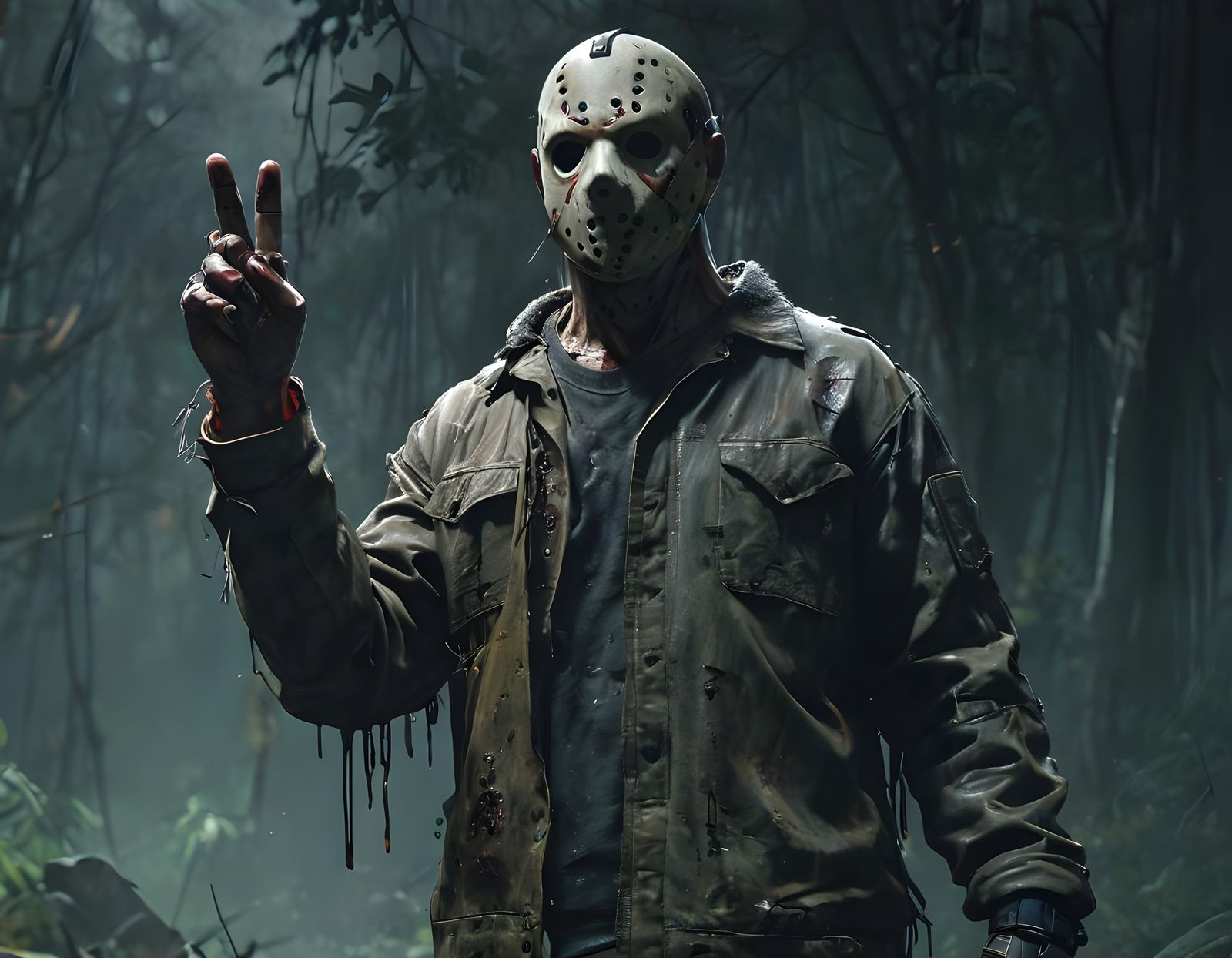 Jason Voorhees Cheers Up the Viewer in Detailed Horror Art