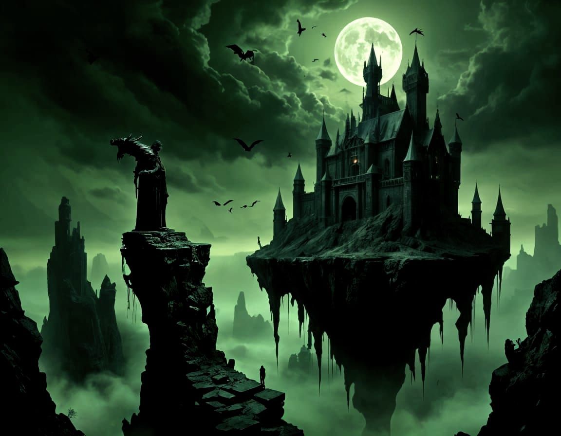 Gothic Castle on Floating Islands