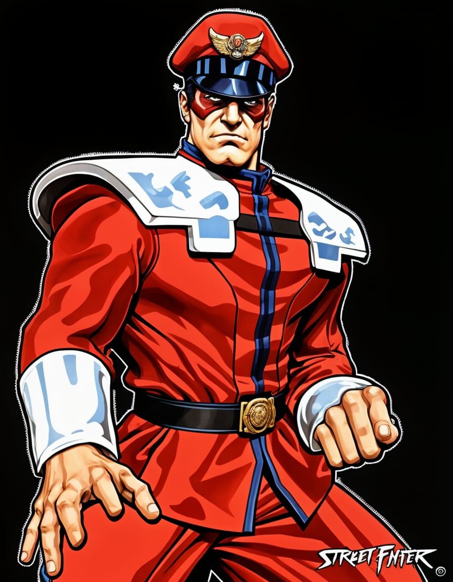 M. Bison Anime Portrait Inspired by Shinkiro's Art