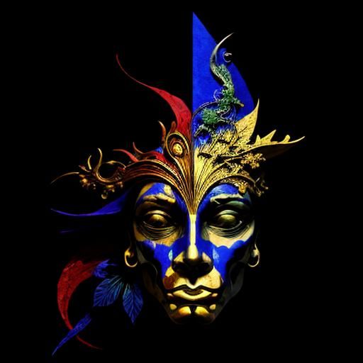 Abstract Expressionist Composition in Hyper-realism Style