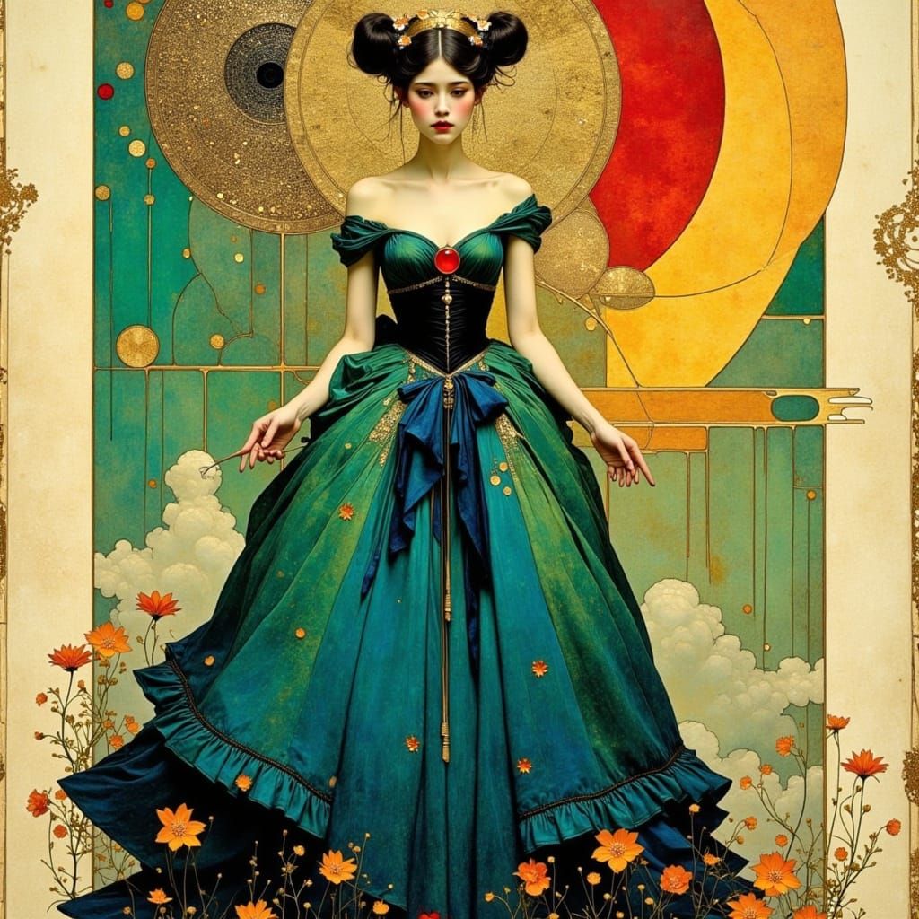 Cyberpunk Beauty Amidst Dystopian Decay