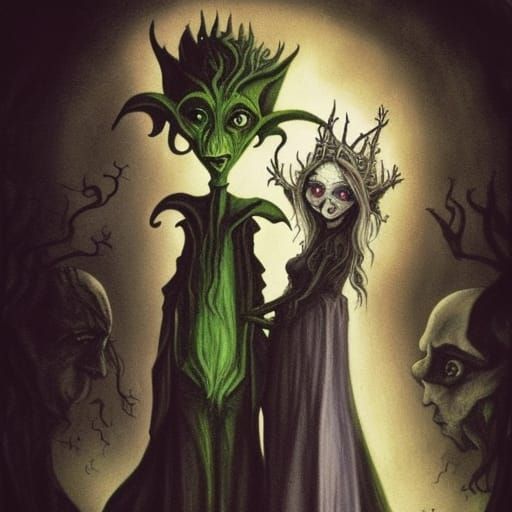 creatures,Couple , shadow , protectors seen in shadows, Tim ...