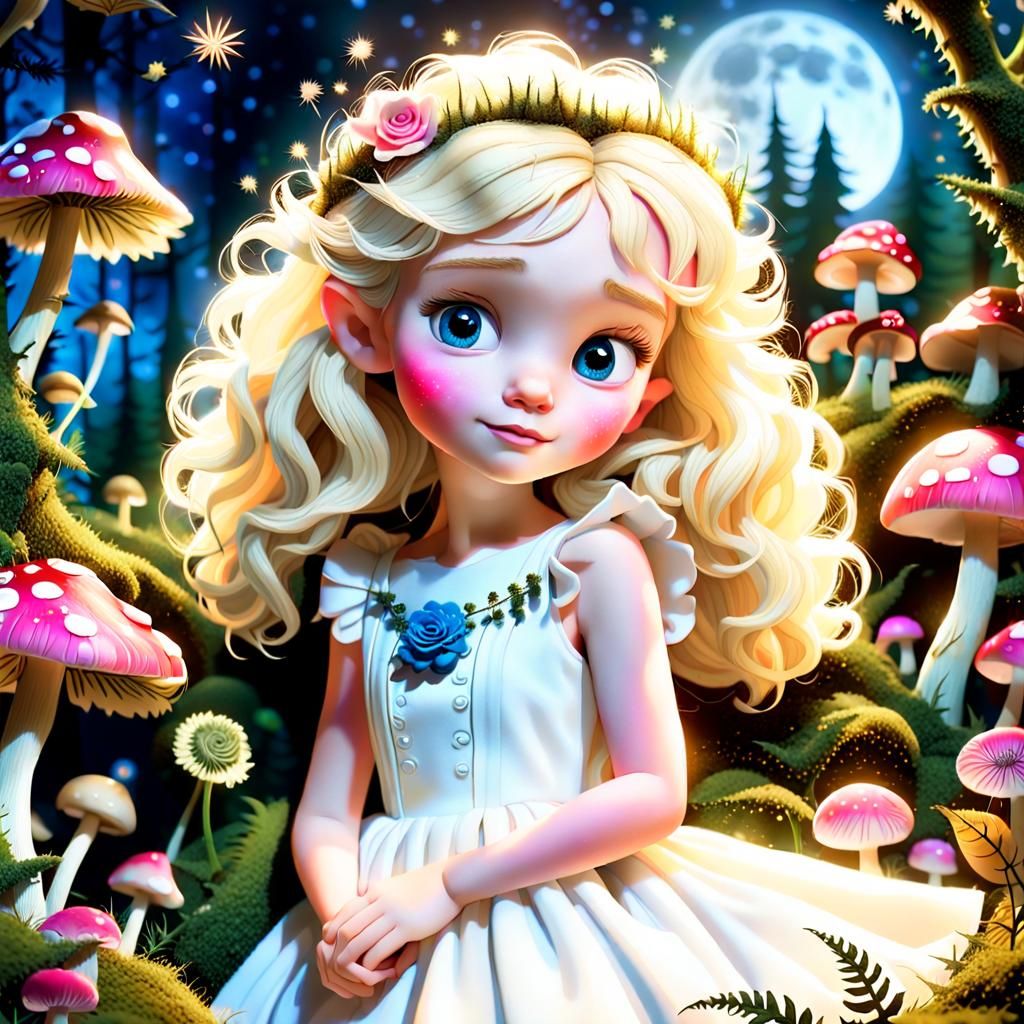 Pixar, de una mini caprichosa hada, rubia casi blancos, ondu...