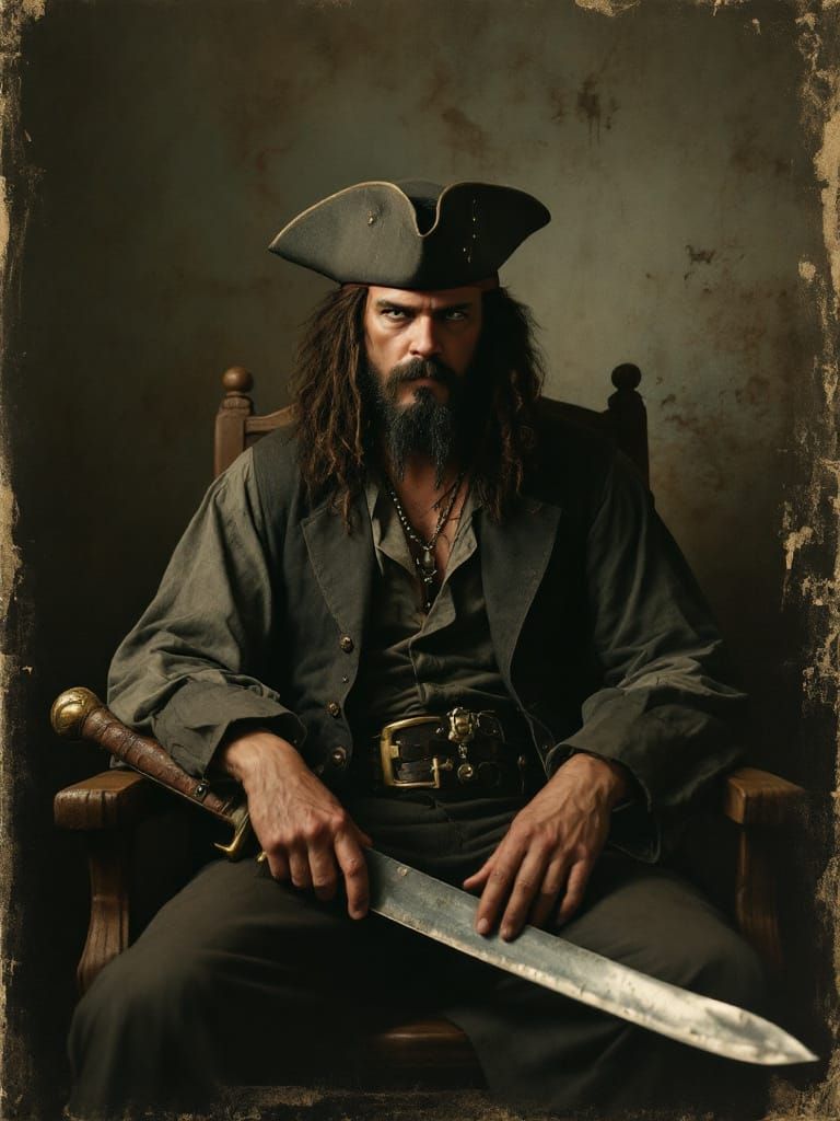 Pirate Portrait in Muted Tones