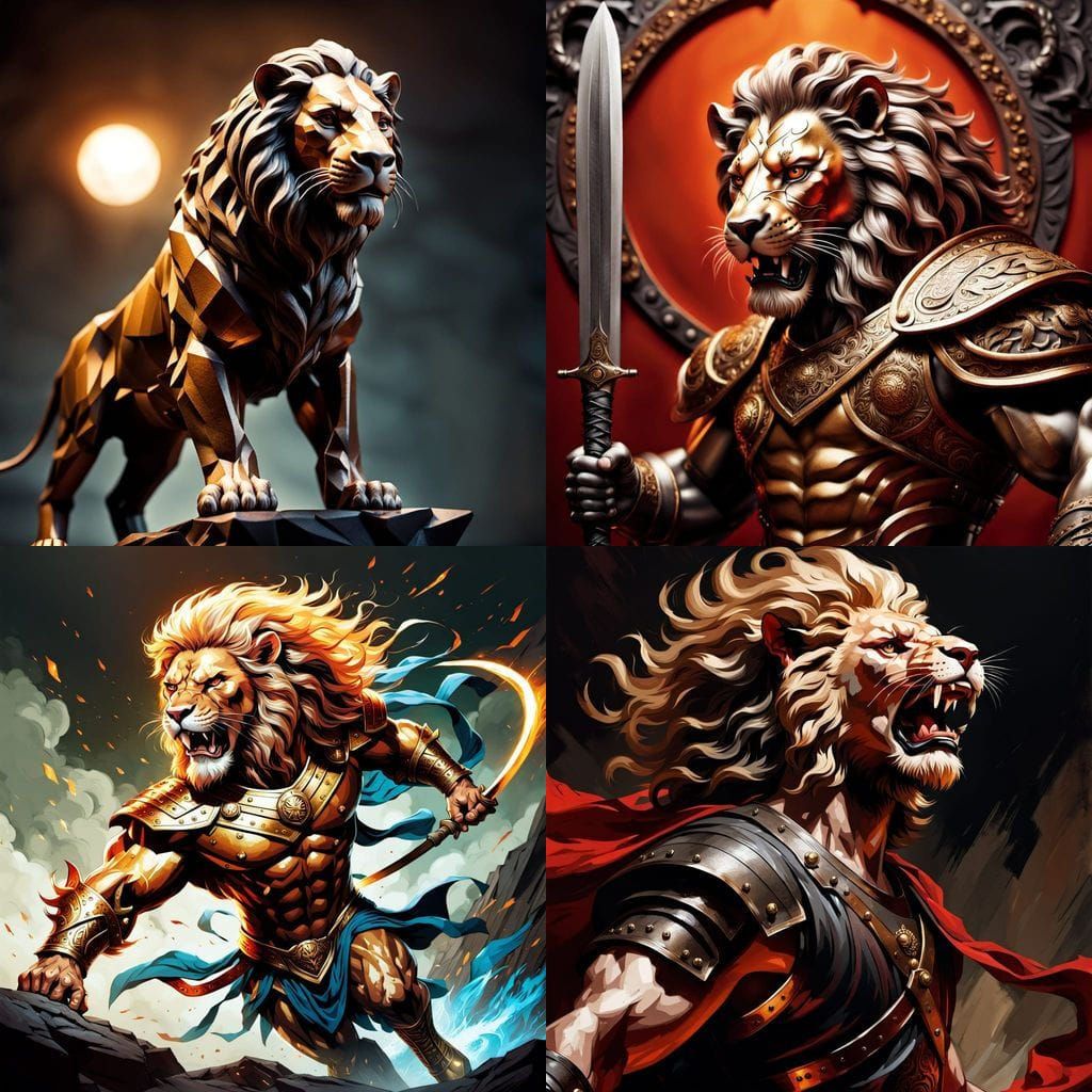 Athletic Warrior in Dramatic Chiaroscuro