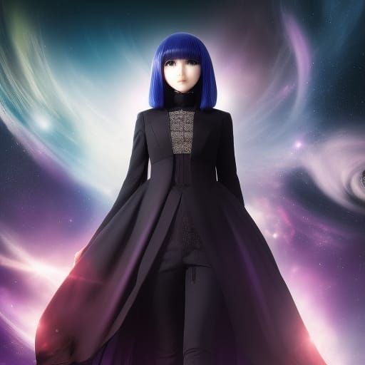 Galaxy in Hand: Detailed Portrait in Tokyo Ghoul Style