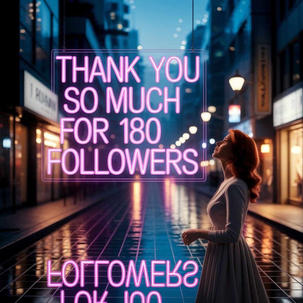 Neon "Thank You" Sign in Tokyo at Dusk