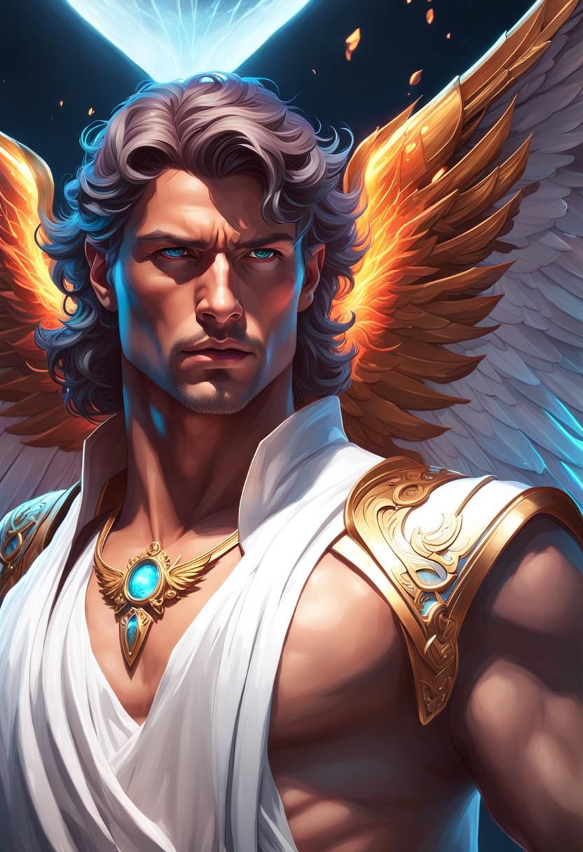 Fallen Angel Portrait with Dynamic Lighting