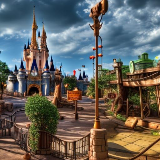 Post-Apocalyptic Disney World: Hyperrealistic Photography