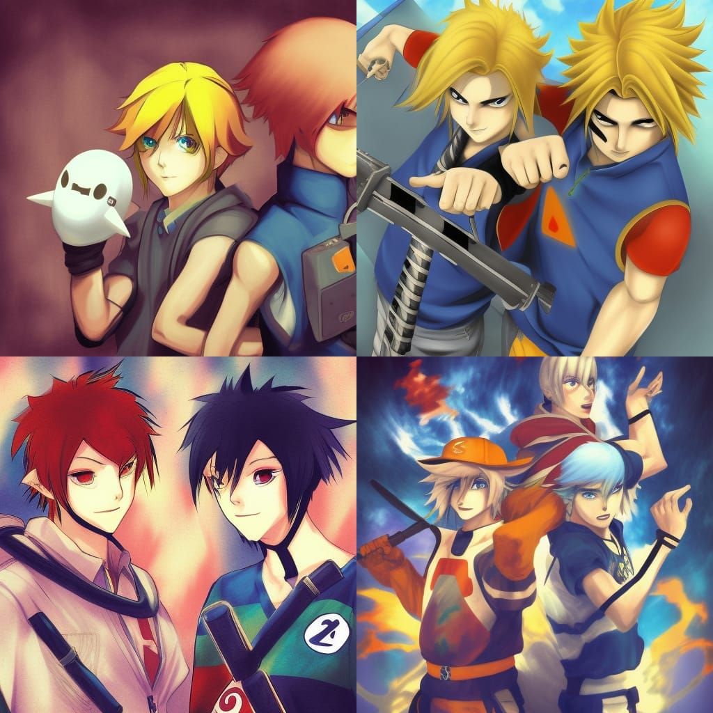 Anime Style Smash Bros Duo