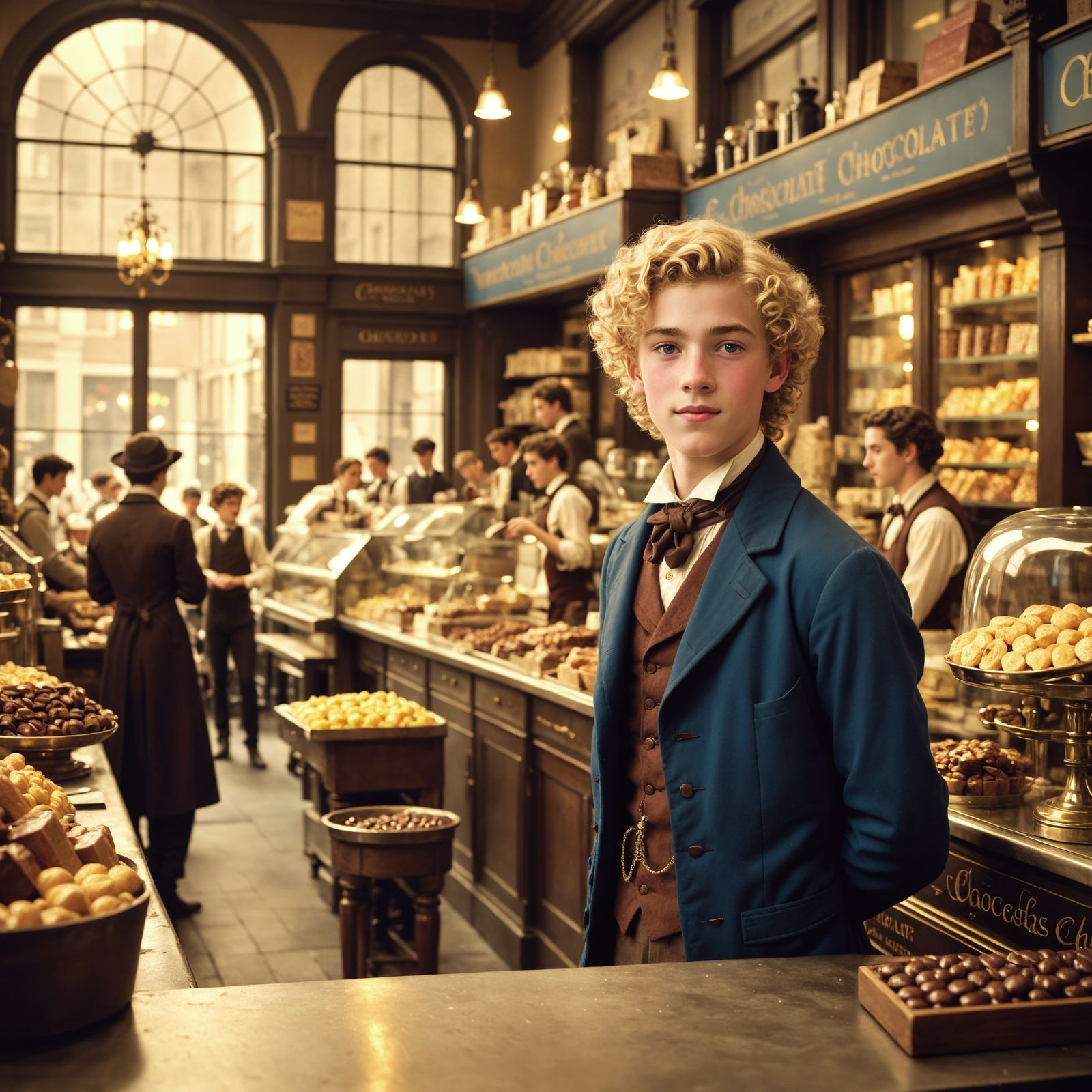 A Vibrant Chocolate Shop in 1840s New York