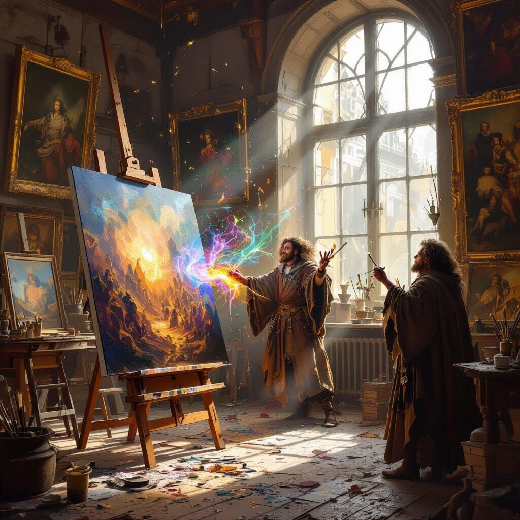 Sorcerer Paints Epic Fantasy with Magical Plasma in Dutch Go...