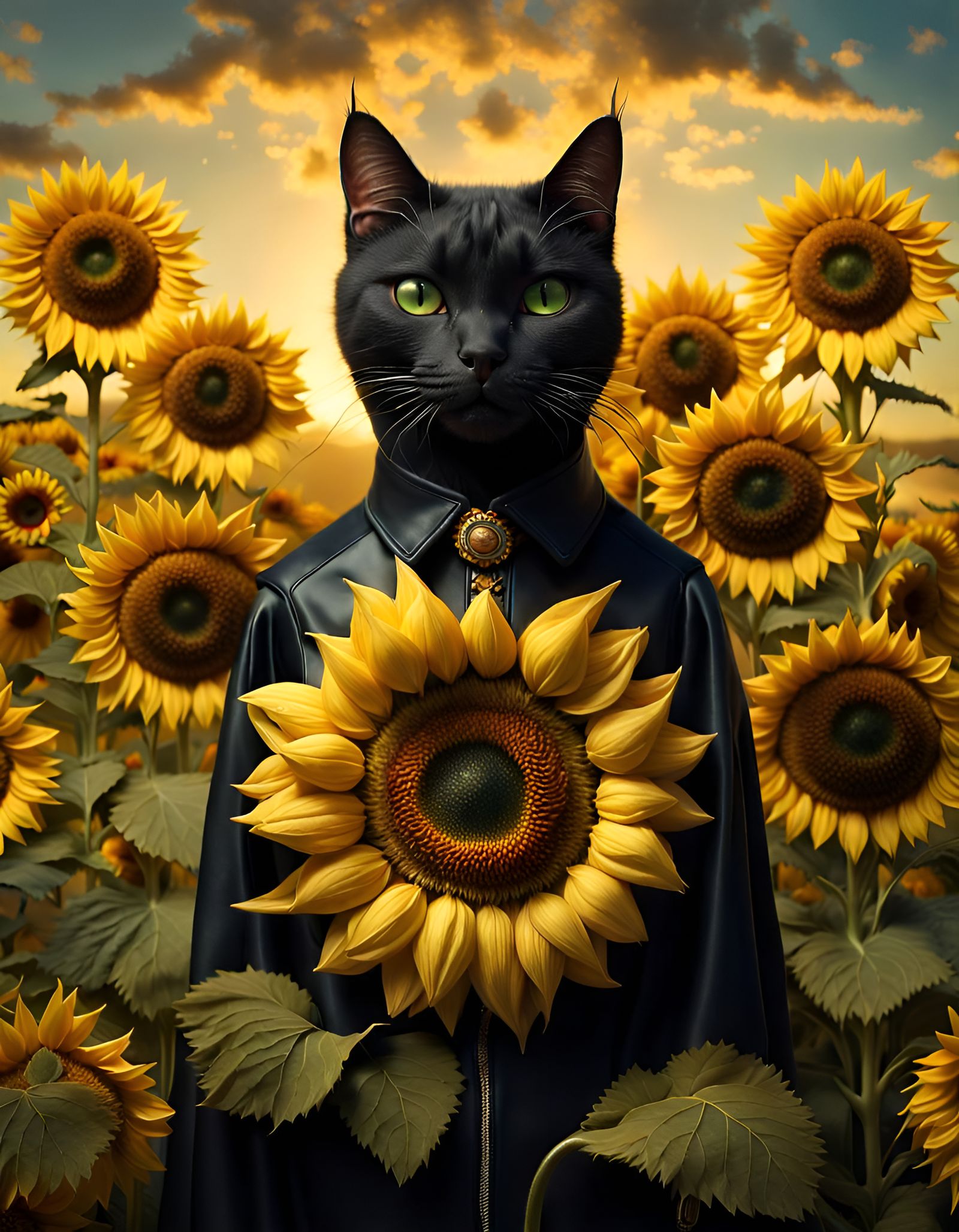 Sunflower Cat