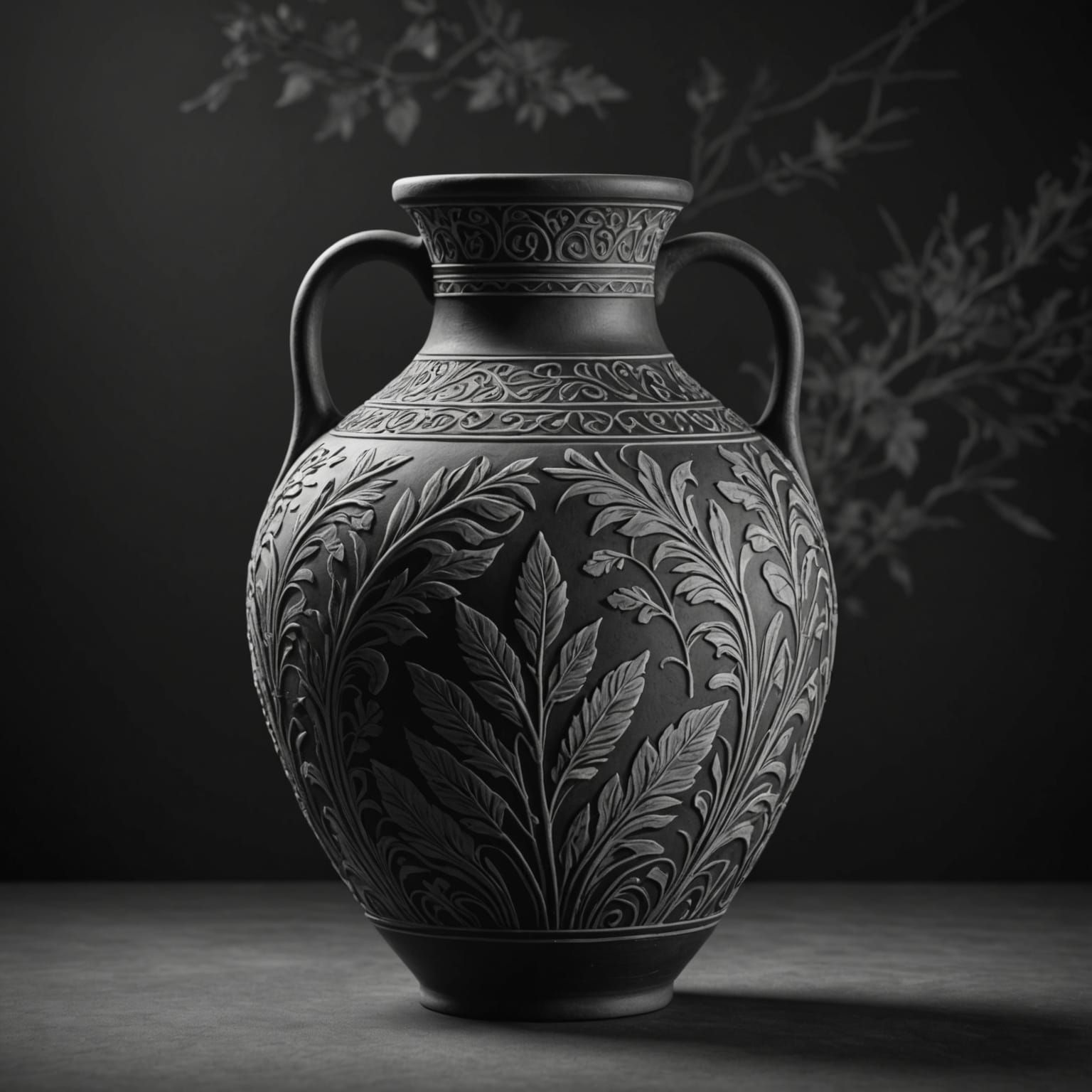 Monochromatic Clay Vessel in a Dazzling Matte Art Style