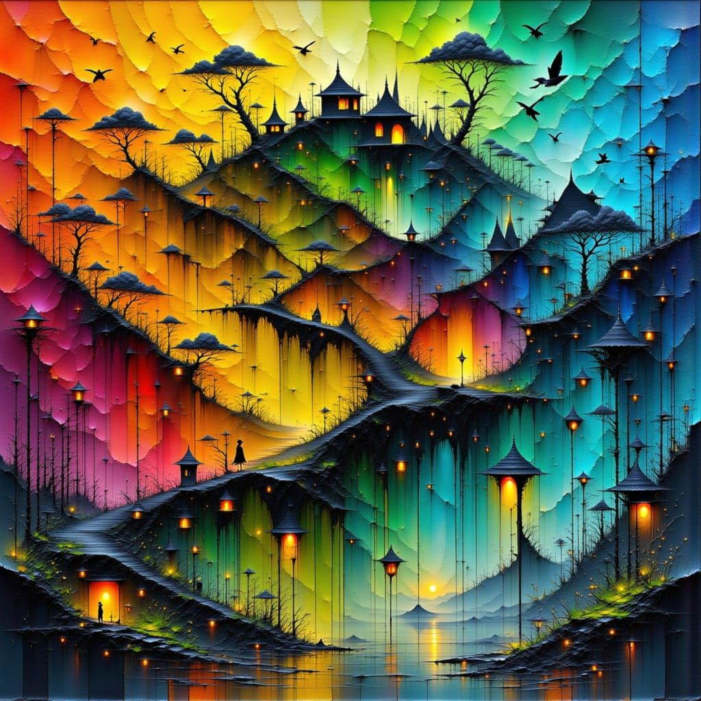 Fantastical Time Passage in Detailed Matte Painting