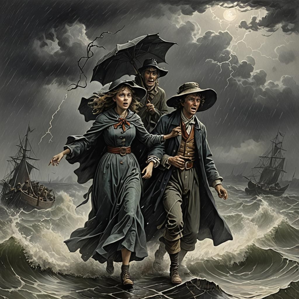 Maryann and Gilligan in a Horror Storm