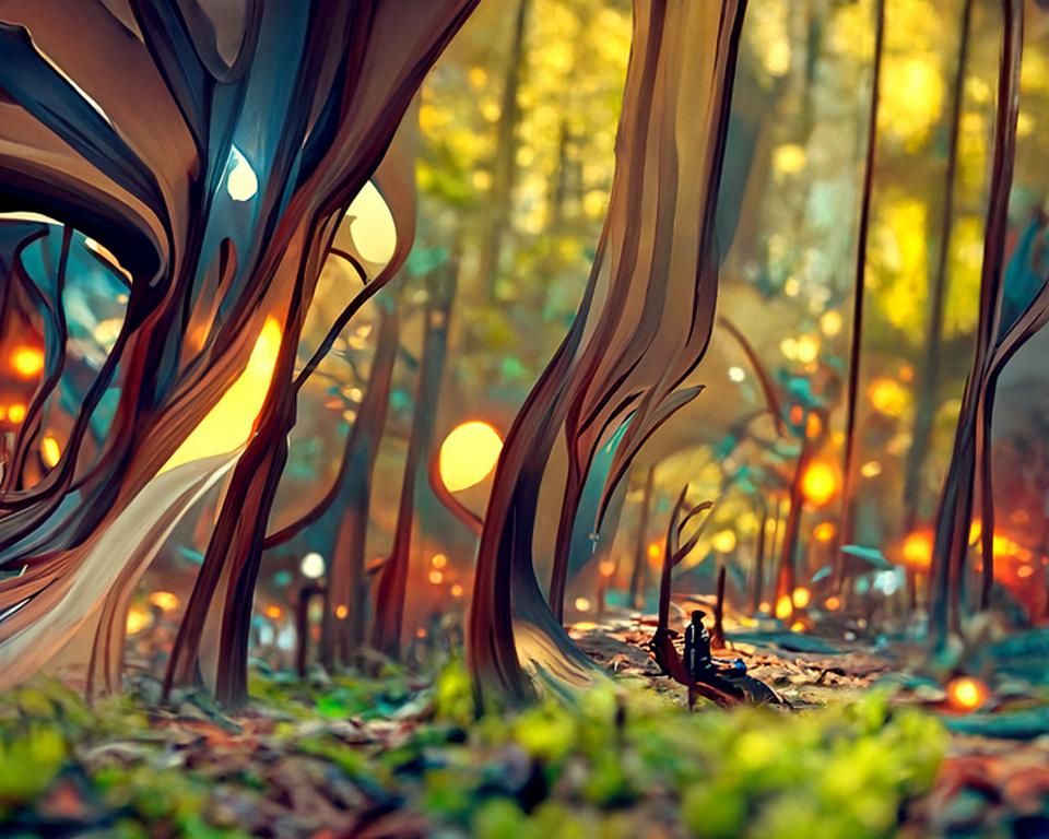 Sunny Forest Day: Digital Art in Unreal Engine