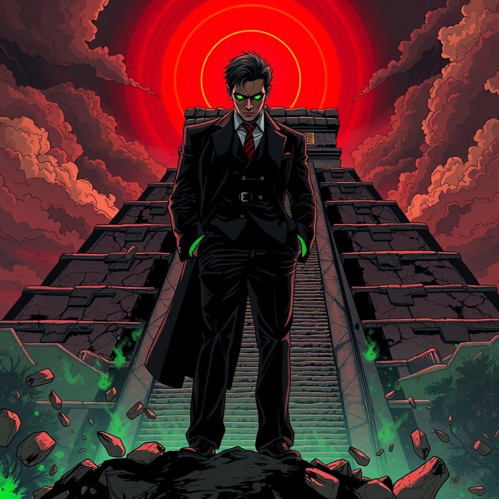 Vampire Quentin Tarantino in Mayan Temple, Inspired by JoJo'...