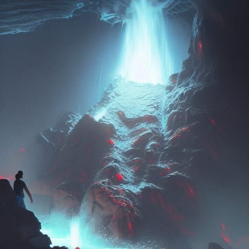 Evil Scientist Experimenting on Sea Monster, Dark Fantasy Ar...