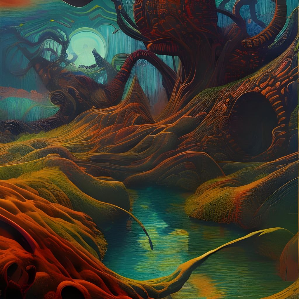 Toxic Alien Wasteland with Acid Rain