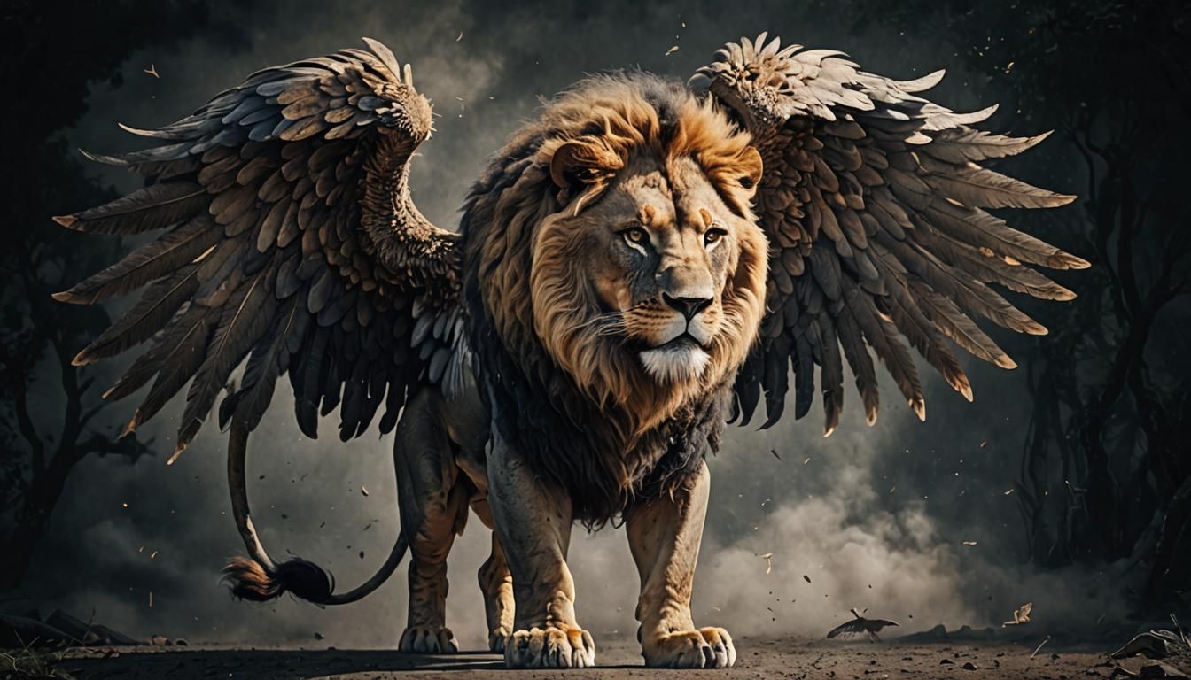 Winged Lion: Mythical Creature Realized
