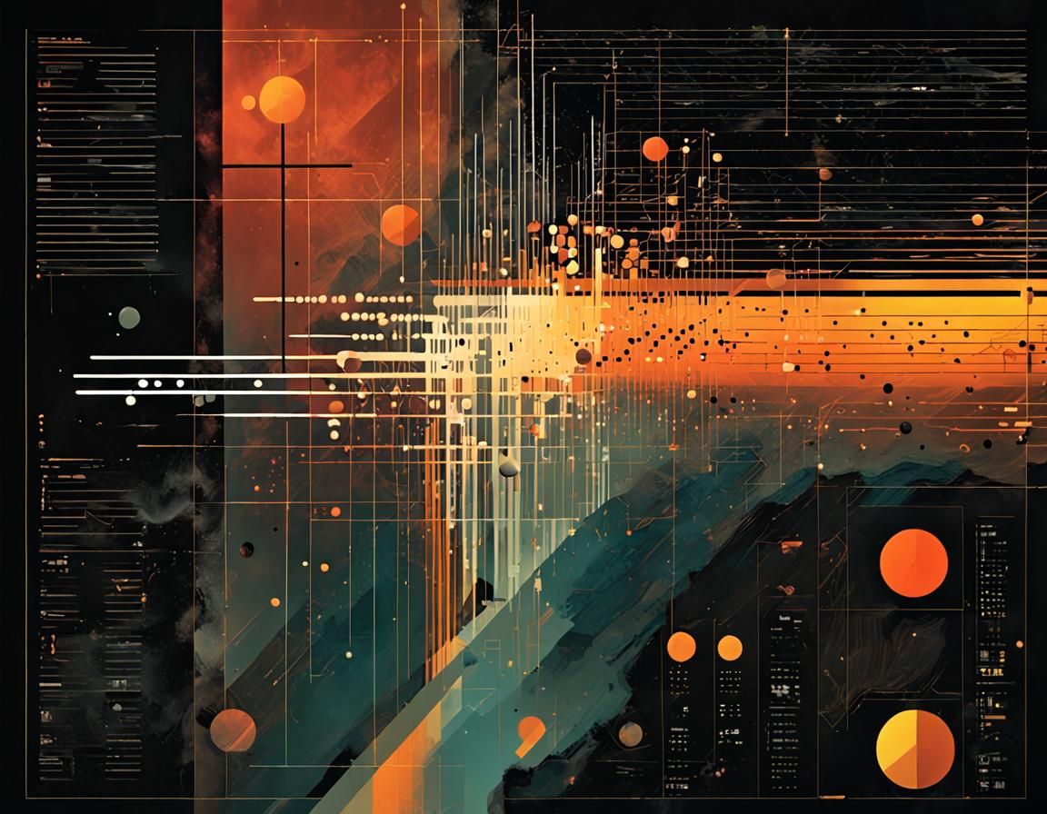 Abstract Geometric Art with Braille Textures