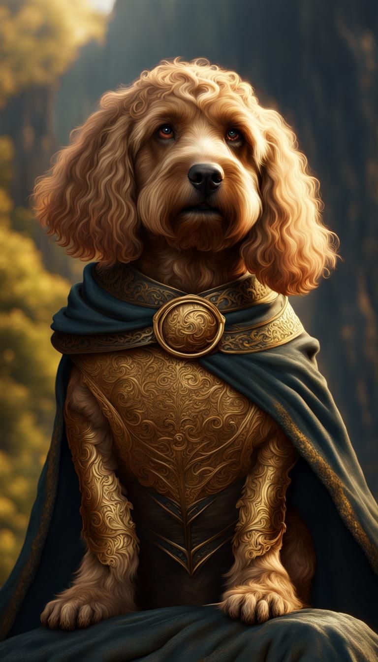 Golden Cockapoo as Lord of the Rings Character