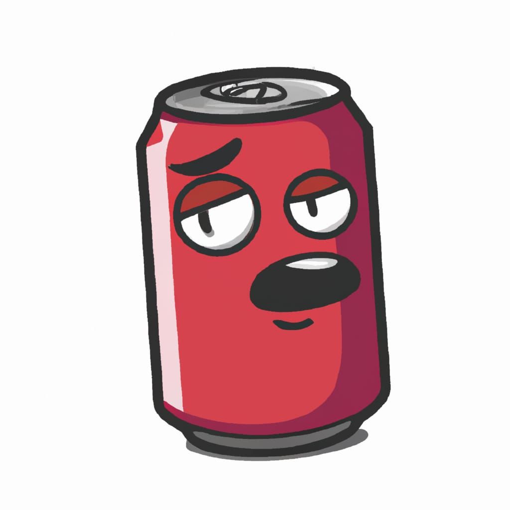 Cartoon Soda Can Twitch Emote Design