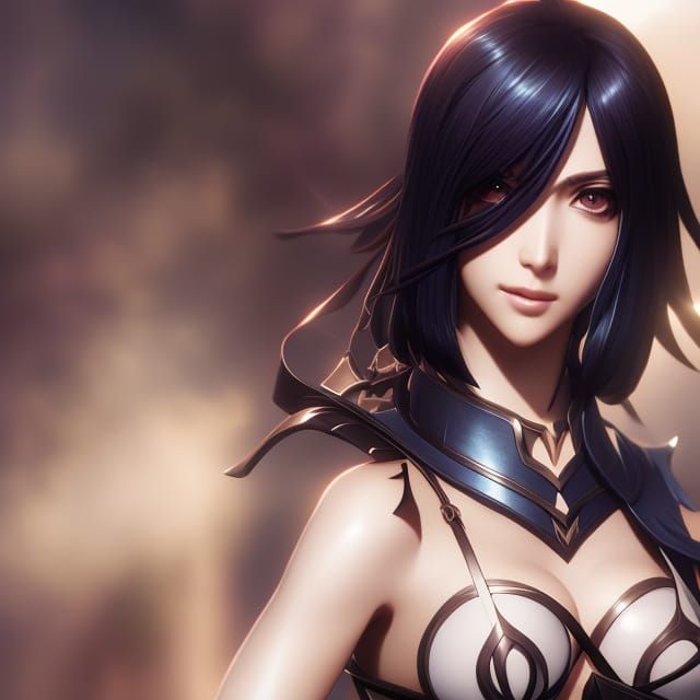 Hyperdetailed Portrait of Rukia in Artstation Style