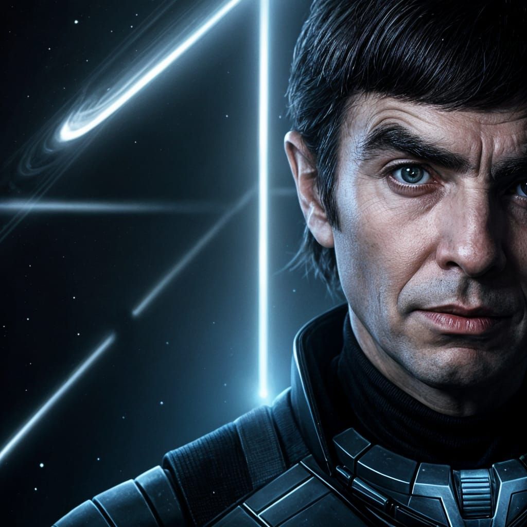 Sagan-Spock Hybrid: A Close-Up Portrait