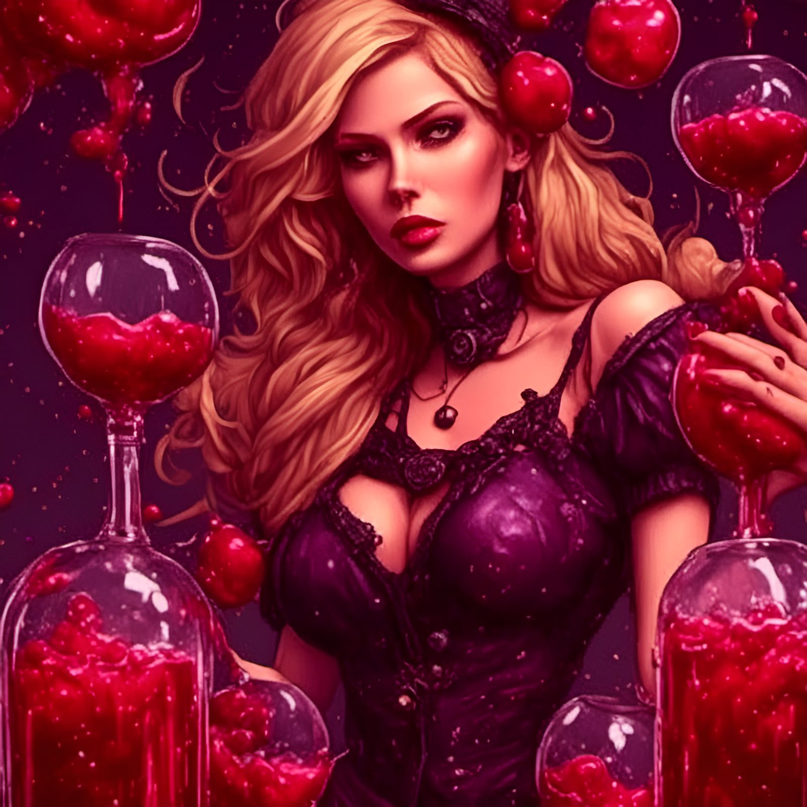 Alluring Blonde Girls Chase Bearded Man