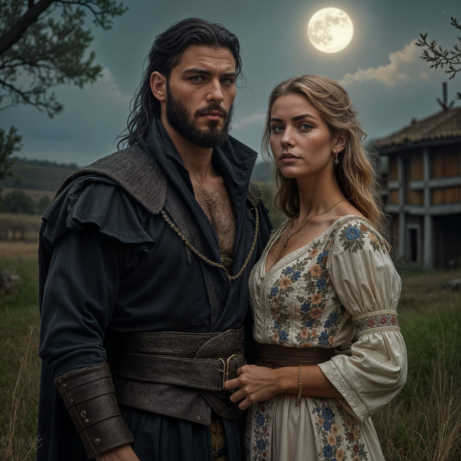 Vampire Lord and Lady in Portuguese Landscape