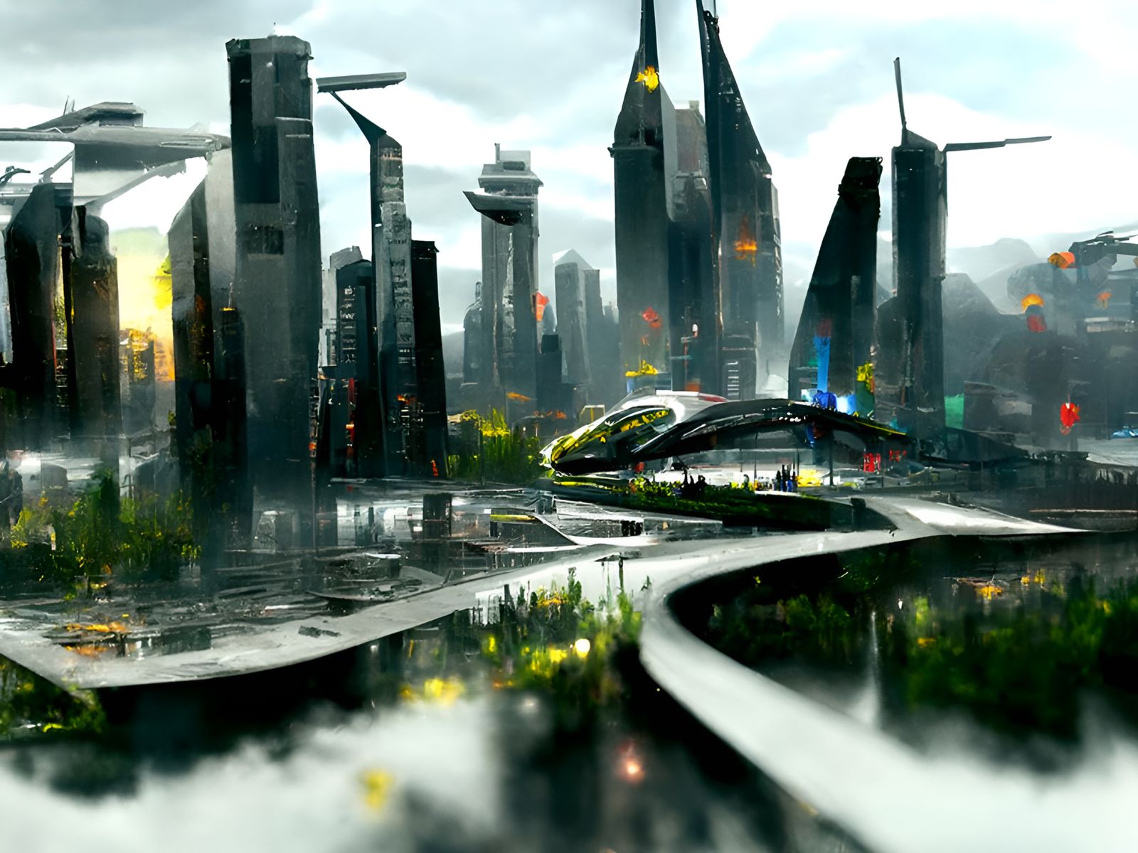 Futuristic Cityscape Concept Art in 8K Resolution