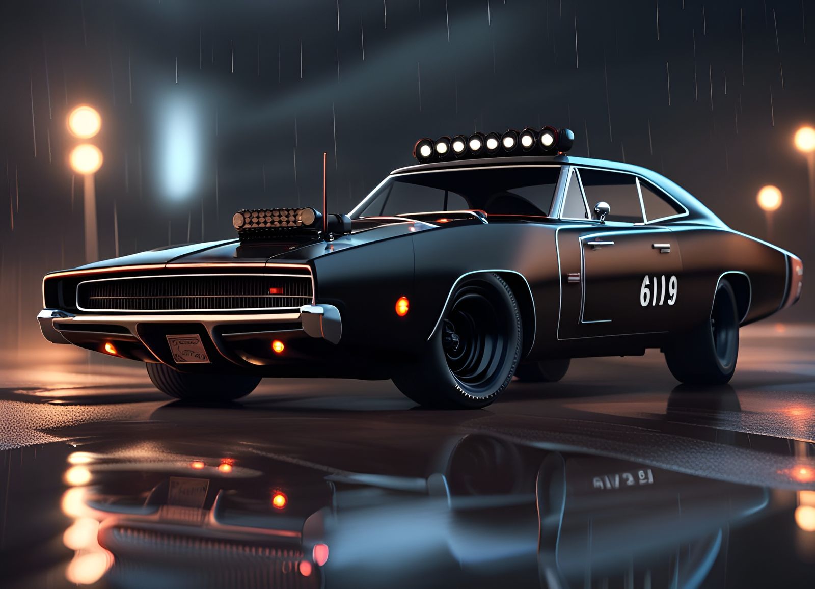 Dodge Charger SR-71 Blackbird Livery in Hyperrealism