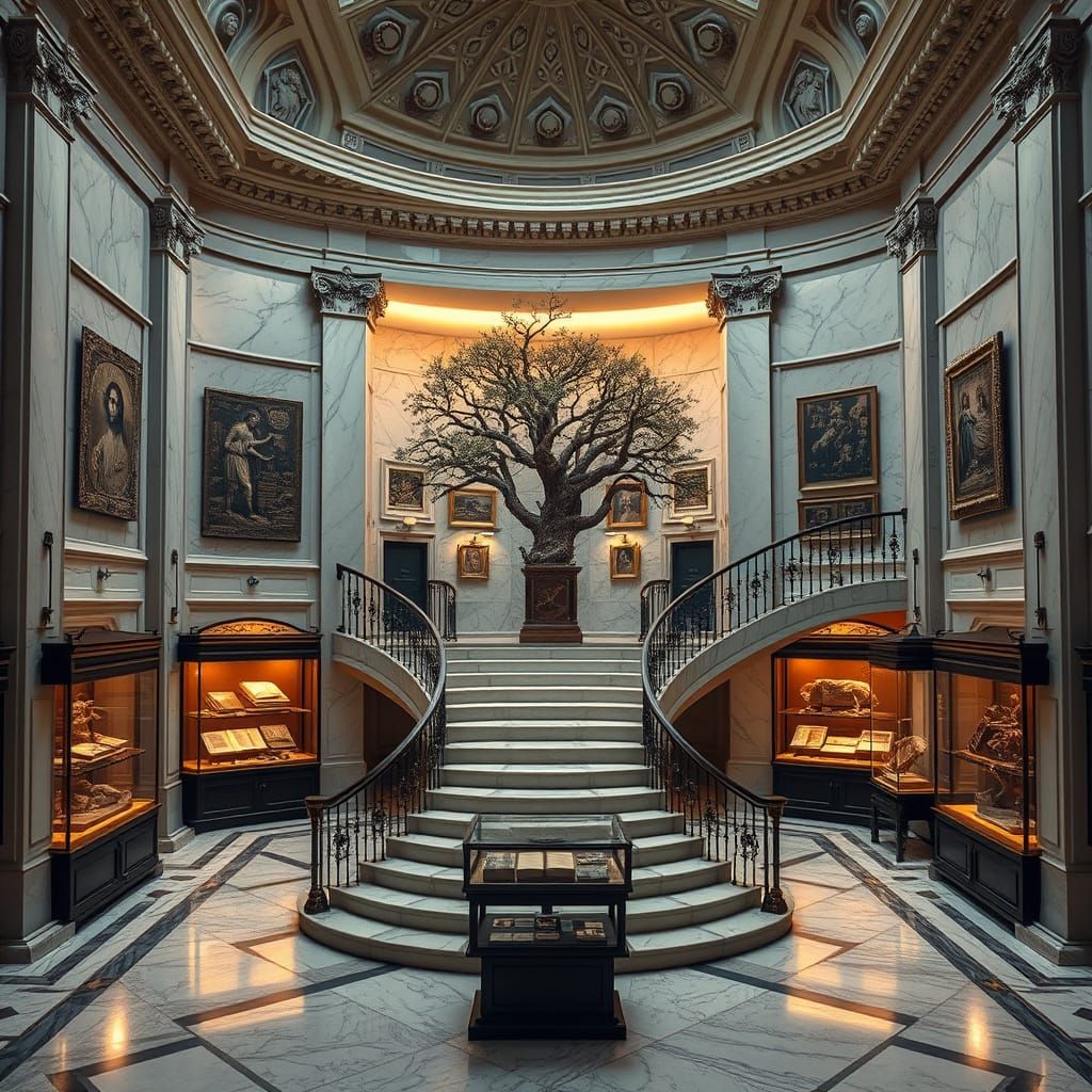 Neoclassical Museum of Wonders in Futuristic, High-Tech Styl...