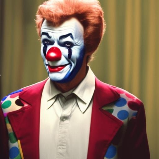 Clint Eastwood as a Clown Portrait