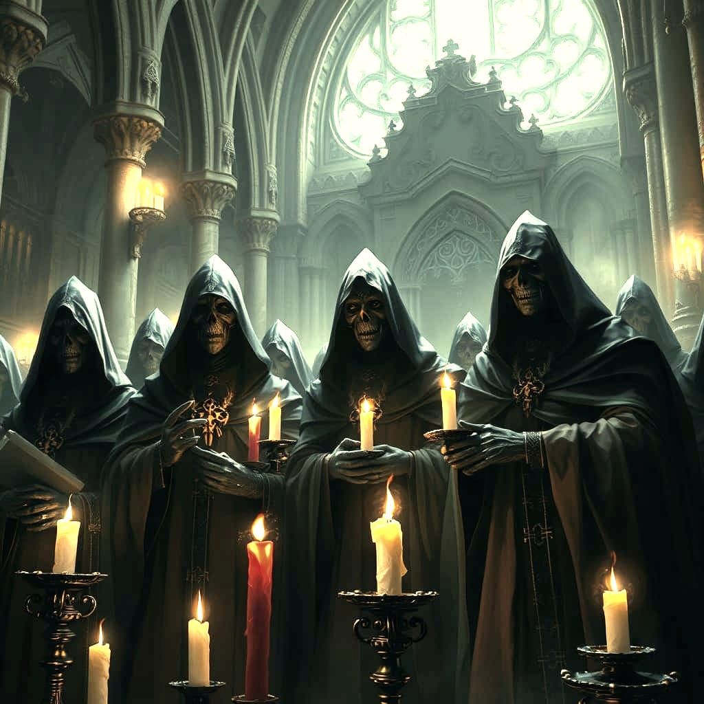 Supervillain High Priests in Gothic Horror Style